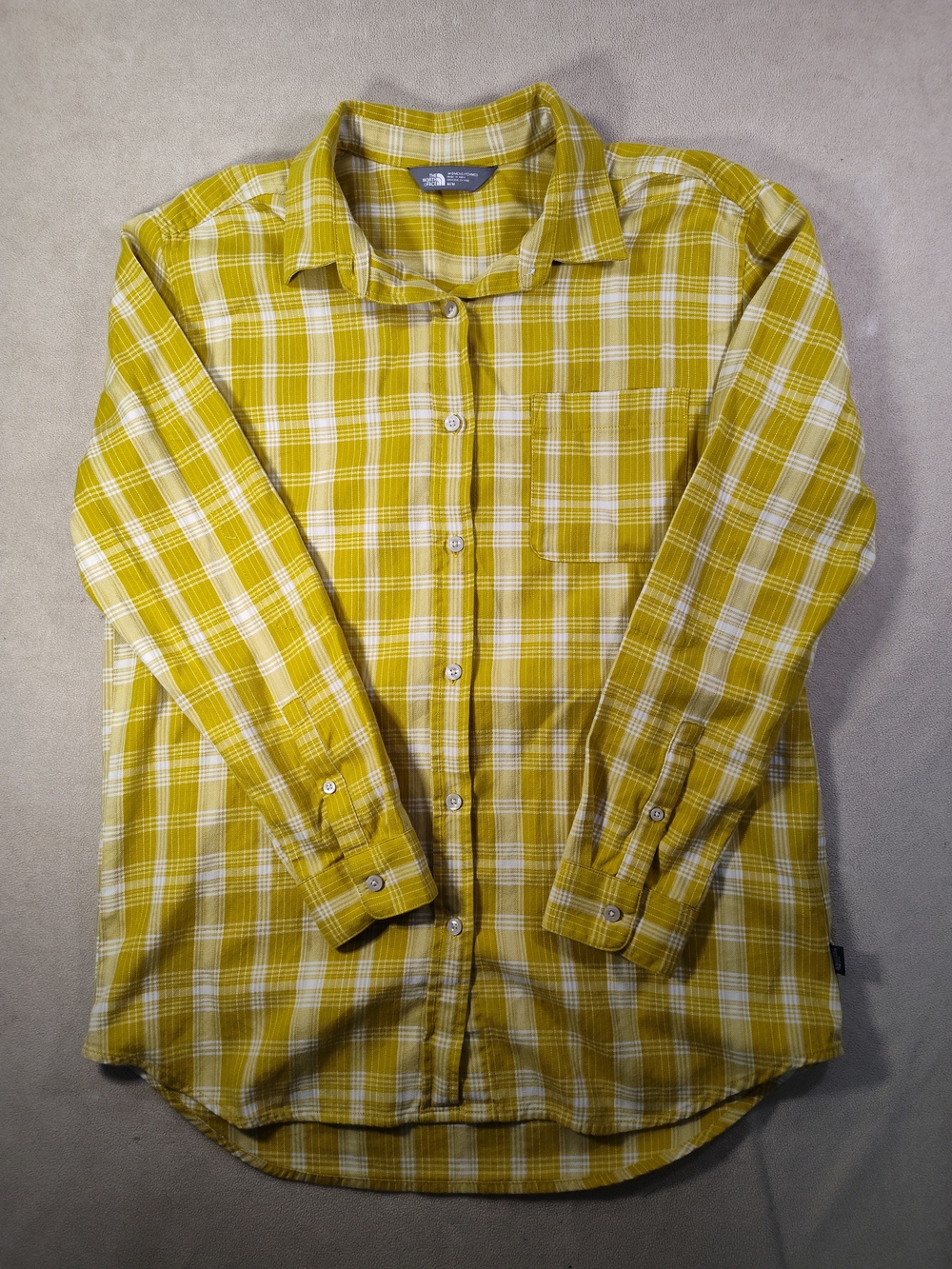 Women's Sz Med The North Face Soft Flannel Button Up Hiking Trail Shirt